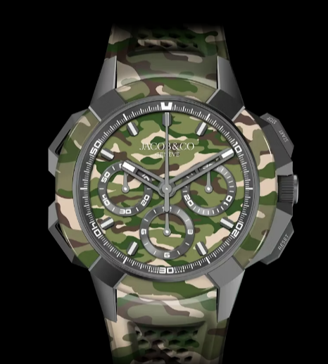 Fake Jacob & Co epic x chrono 44mm tri compax GREEN CAMO EC440.20.AB.AA.A watch
